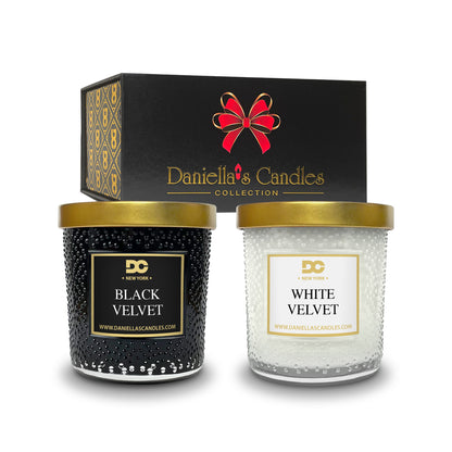 True Love Scented Candle Gift Set - Black Velvet & White Velvet
